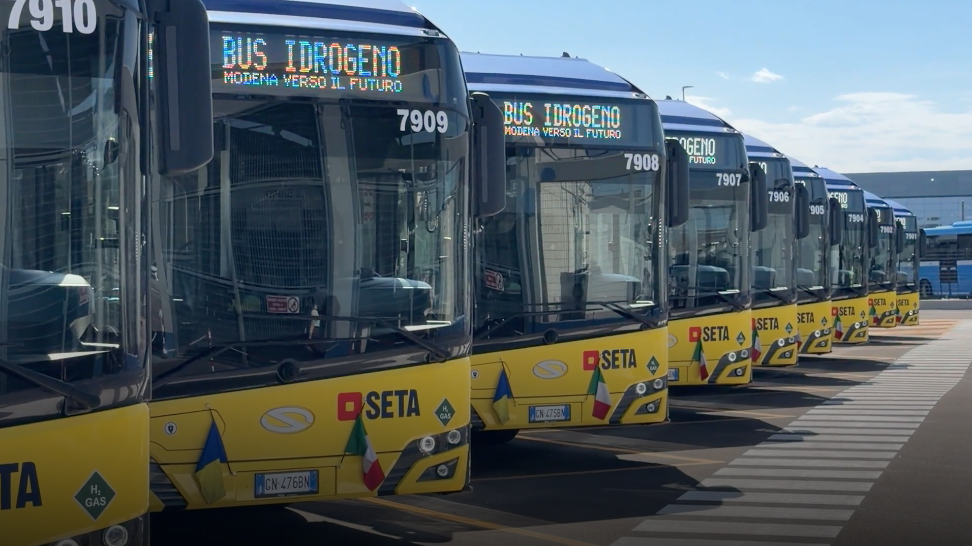 La nuova flotta di autobus a idrogeno SETA di Modena